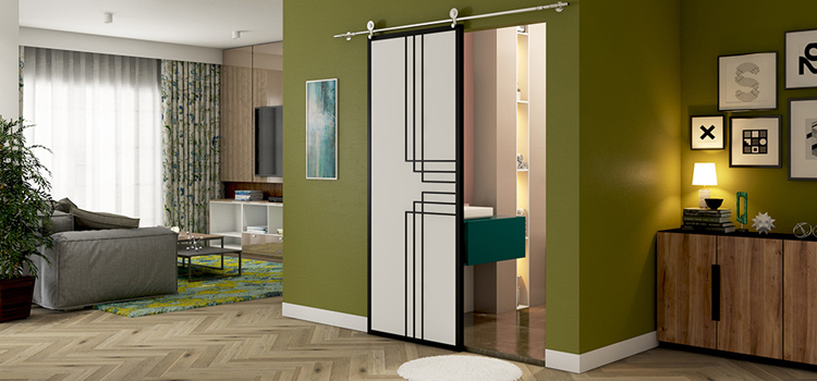 sliding bathroom door installation in Los Angeles